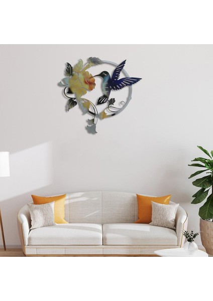 Kardinal Heykel Süsleri Açık I Metal Kuş Heykel Sundurma Mavi Sarı 31.5X32X0.8CM (Yurt Dışından) indirimleri