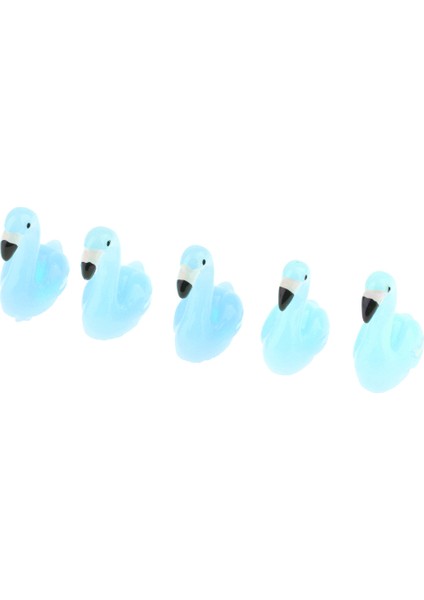 5 Mini Reçine Flamingo Figür Dekoru Yap Mavi (Yurt Dışından) modelleri