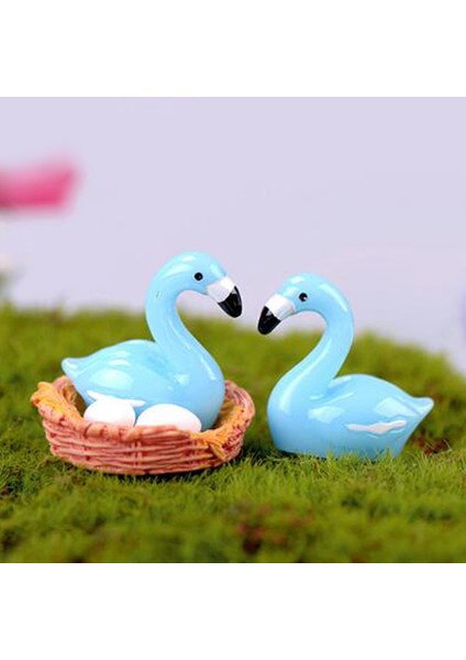 5 Mini Reçine Flamingo Figür Dekoru Yap Mavi (Yurt Dışından) fırsatları