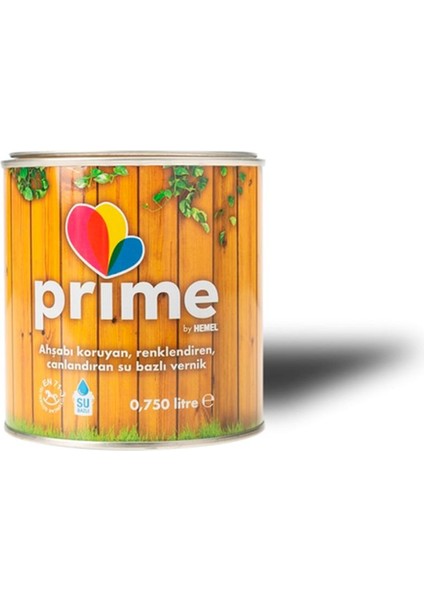 Prime Su Bazlı Renkli Ahşap Vernik - 0,75 Lt
