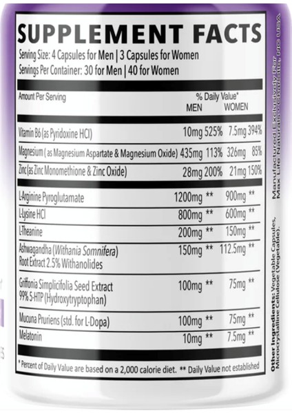 Zmpm - Hgh Replenishment Deep Sleep Mineral Support 120 Capsul.made In Usa