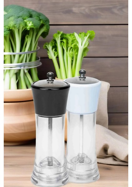 2'li Set Tuz ve Biber Değirmeni Seramik Elegant