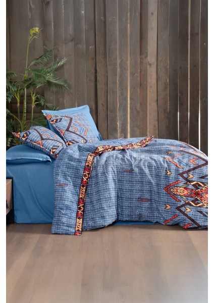 Yakut Mavi Pamuk Flanel Çift Kişilik Nevresim Takımı fiyatları