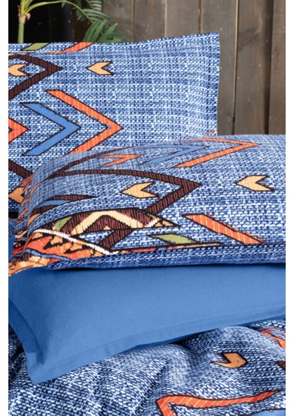 Yakut Mavi Pamuk Flanel Çift Kişilik Nevresim Takımı modelleri