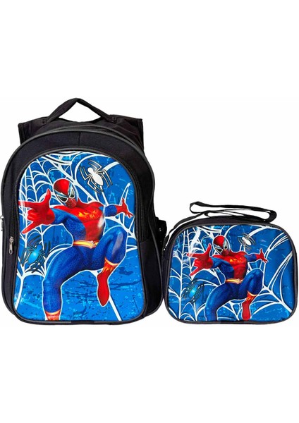 Örümcek Adam Figürlü İlkokul Anaokul Erkek Çocuk Beslenme / Sırt Çantası