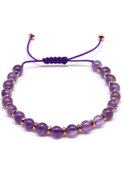 Ametist Doğal Taş Makrome Örme Bileklik Küre Kesim fiyatları