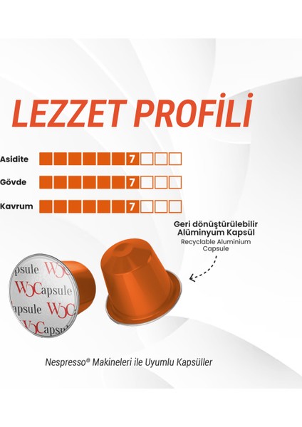 Wocapsule Caramel Nespresso Uyumlu Kapsül Kahve 10'lu Kutu