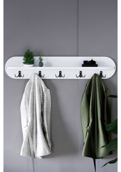 Duvar Elbise Askılığı 90 cm Beyaz