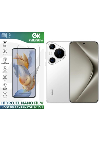 Huawei Pura 70 Pro ile Uyumlu Hidrojel Ekran Koruyucu Film Hd-Şeffaf(Tempered Cam Değildir!)
