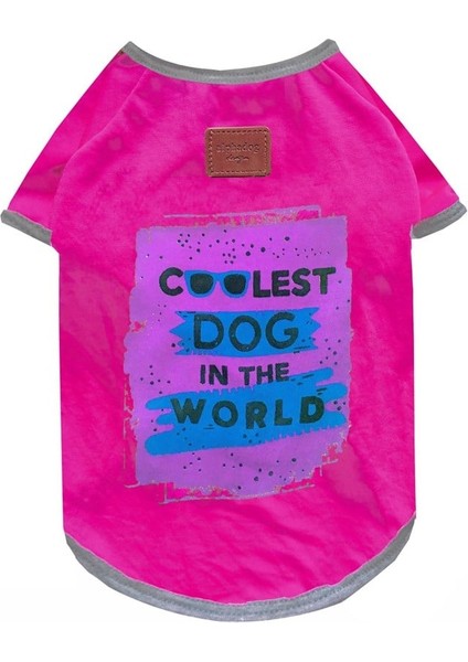 Coolest Pembe Küçük Irk Köpek T-shirtü (2 kg-6 kg arasına uygun)