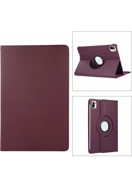 Huawei Matepad Air 11.5'' Kılıf 360°DÖNEBILEN Deri Leather New Style Cover Case Mor