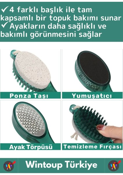Premium Seri Yüksek Kaliteli Ayak Topuk Bakım 4 In 1 Multifonksiyonel Ayak Topuk Bakım Aleti Törpü