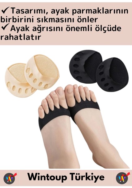 Premium Yüksek Kaliteli Ortopedik Kayma Önleyici Ter Emici Ayak Parmak Altı Desteği 5 Çift
