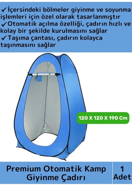 Premium Yüksek Kaliteli Özel Bölmeli Taşıma Çantalı Portable Otomatik Kurulum Kamp Balıkçı Çadırı