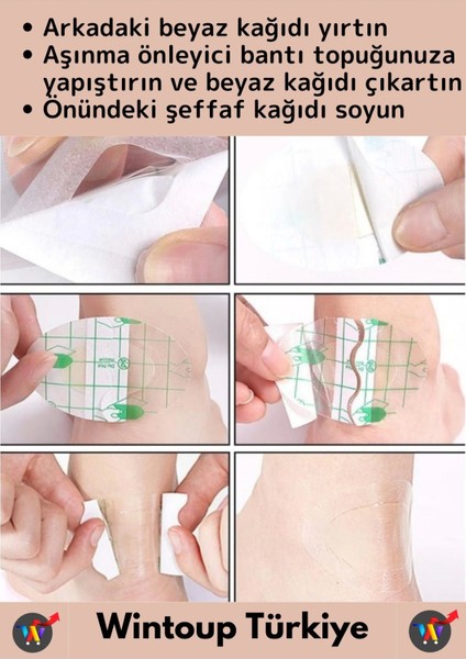 Özel Görünmez Ultra Ince Nefes Alabilir Su Geçirmez Ayakkabı Topuk Parmak Vurma Önleyici Bant 30'lu fırsatları