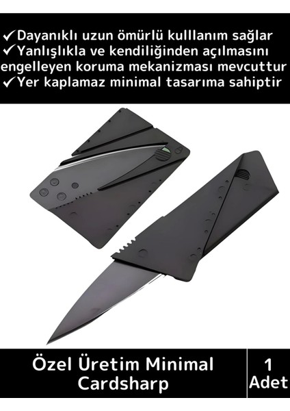 Özel Üretim Uzun Ömürlü Kredi Kartı Tasarım Kamp Cüzdan Çanta Emniyetli Bıçak