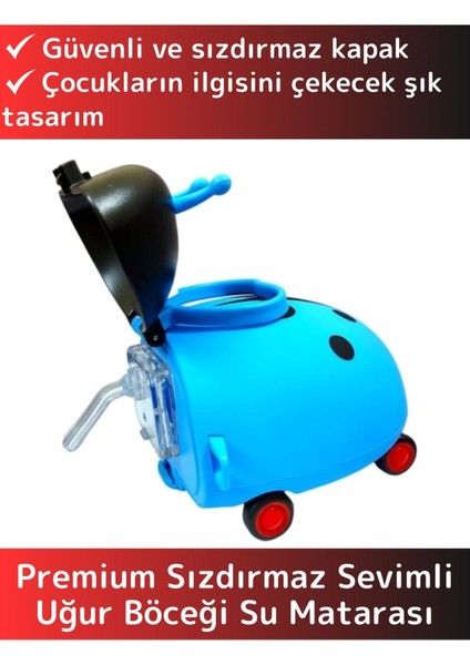 Premium Yüksek Kaliteli Sızdırmaz Su Matarası Sevimli Uğur Böceği Askılı Suluk Matara 550 ml fiyatları