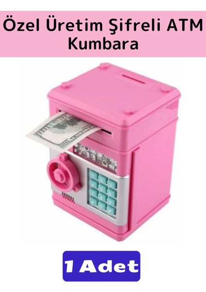 Özel Üretim Yüksek Kaliteli Değiştirilebilir Şifreli Kağıt Madeni Para Dekoratif Pilli Atm Kumbara