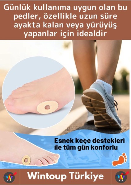 Gündelik Kullanıma Uygun Konforlu Ayak Baskı Azaltıcı Sünger Yastık Ayak Nokta Pedi 30 Adet