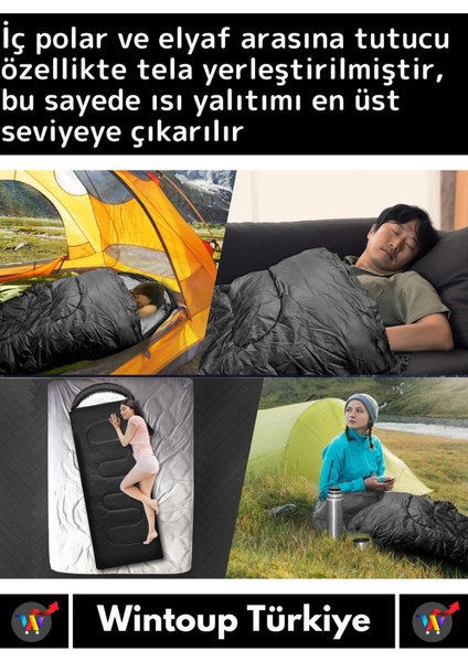 Özel Üretim Sıcak Tutan Taşıma Çantalı Kamp Dağcı Izci Portable Uyku Tulumu