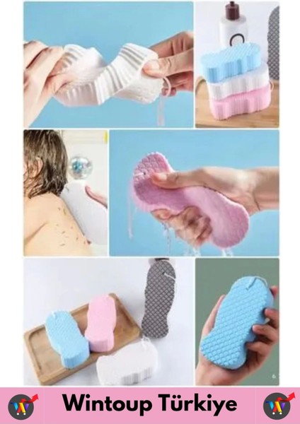 Yüksek Kaliteli Ultra Esnek Yumuşak Peeling Hassas Cilt Bebek Banyo Ovalama Süngeri Banyo Lifi 1Adet fırsatları