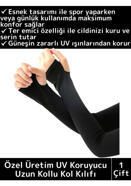 Premium Yüksek Kaliteli Uv Koruyucu Esnek Ter Emici Motorsiklet Tesettür Spor Uzun Kol Kılıfı 1 Çift