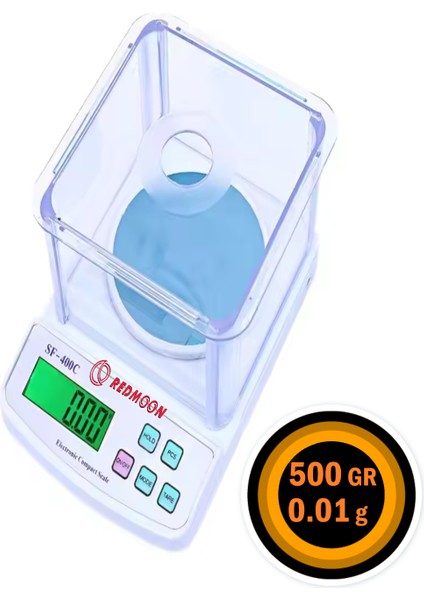 Fanuslu 500 gr 0.01 gr Çok Hassas Eczane-Fabrika- Tekstil Terazisi fırsatları