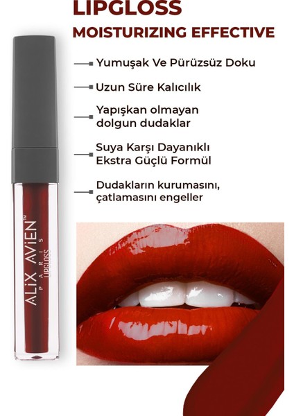 Nemlendirici Etki Yapışkanlık Hissi Bırakmayan Dudak Parlatıcısı - Lipgloss 06 Juicy Cherry