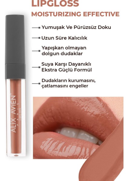 Nemlendirici Etki Yapışkanlık Hissi Bırakmayan Dudak Parlatıcısı - Lipgloss 05 Soft Caramel