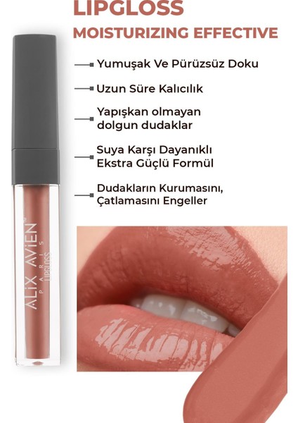 Uzun Süre Kalıcı Yapışkan His Bırakmayan Nemlendirici Dudak Parlatıcısı - Lipgloss 04 Peachy Rose