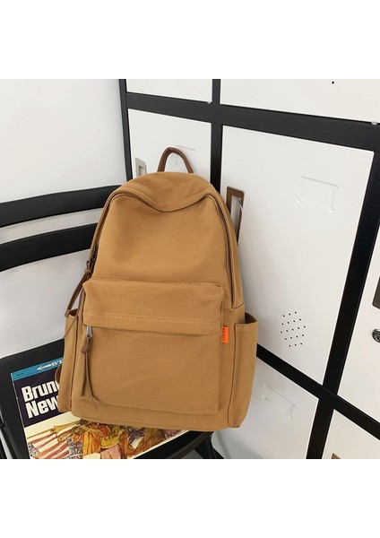 Yeni Okul Çantası Kore Tarzı Harajuku Öğrenci Büyük Kapasiteli Hafif Rahat Sırt Çantası Orman Tarzı Basit Sırt Çantası (Yurt Dışından)