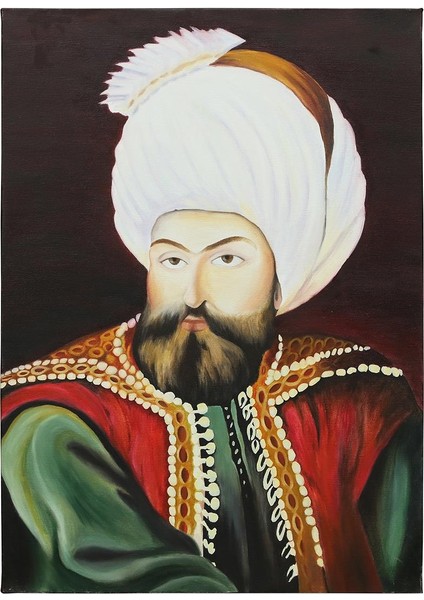 El Işçiliği Osman Gazi Yağı Boya Resim 70*50 cm - 6128
