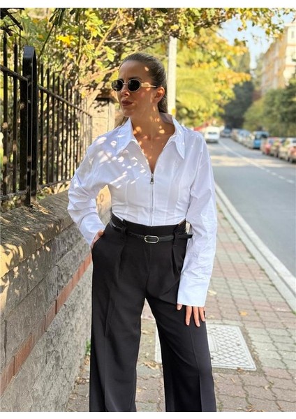 Fermuar Detaylı Tasarım Gömlek fiyatları