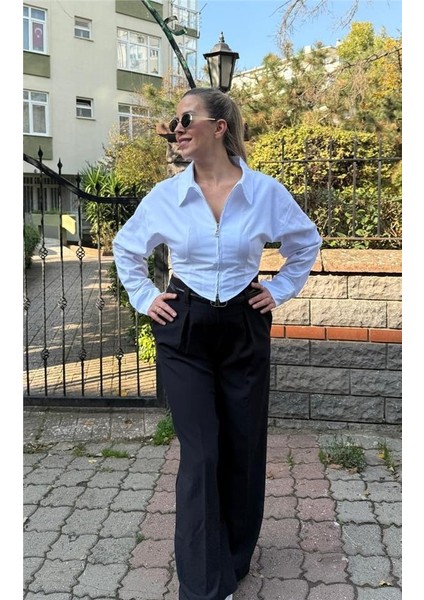 Fermuar Detaylı Tasarım Gömlek fırsatları