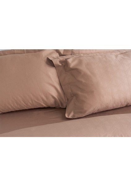 Monaco Heritage Mocha (240 Tc) Jakarlı Pamuk Saten King Size Nevresim Takımı