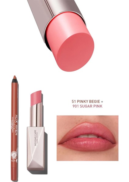 Beyond Care Sheer Lipstick 901 - Sugar Pink - Yoğun Nemlendirici Besleyici Etki - Parlak Ruj modelleri
