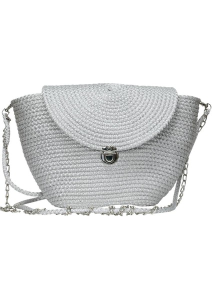 El Işçiliği Hasır Jüt Kol Çantası 34*25 cm - 6139