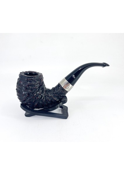 Sherlock Holmes Rusticated Professor 9mm. Filtreli Vulcanite Saplı Pipo 205745