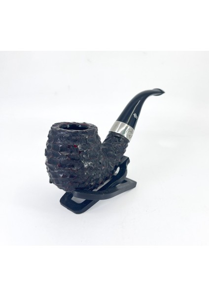 Sherlock Holmes Rusticated Professor 9mm. Filtreli Vulcanite Saplı Pipo 205745