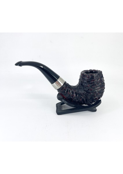 Sherlock Holmes Rusticated Professor 9mm. Filtreli Vulcanite Saplı Pipo 205745