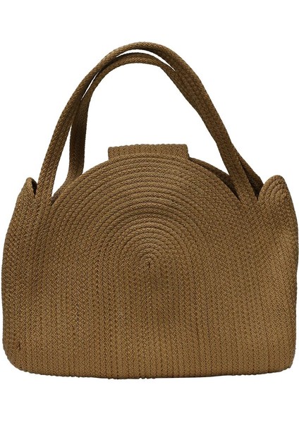 El Işçiliği Hasır Jüt Kol Çantası 45*38 cm - 6137
