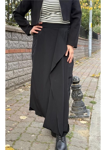 Siyah Beli Lastikli Tasarım Etek modelleri