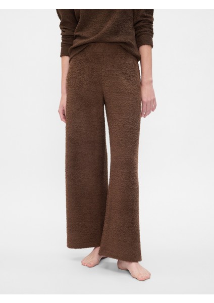 Kadın Kahverengi Triko Pijama Altı
