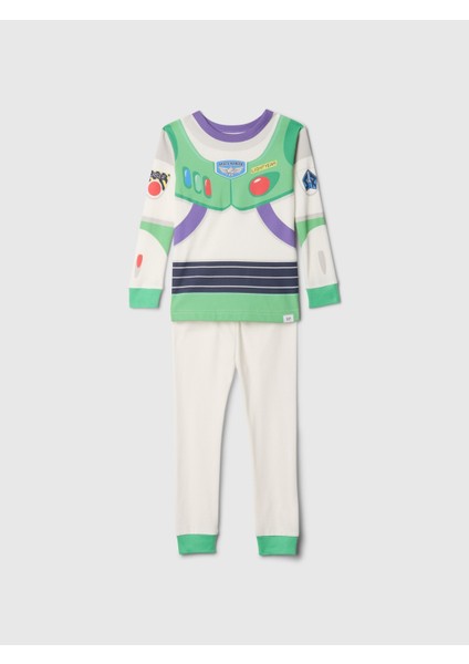 Bebek Yeşil %100 Organik Pamuk Toy Story Grafikli Pijama Takımı