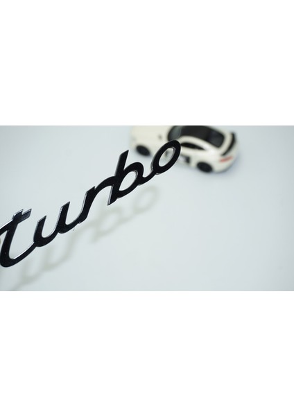 Porsche Turbo Bagaj 3m 3D Siyah Abs Yazı Logo Amblem