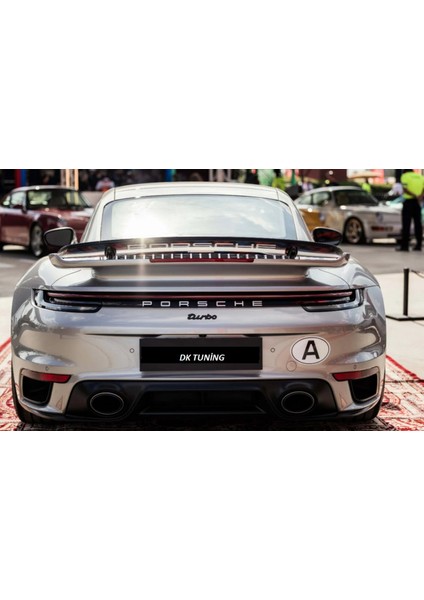 Porsche Turbo Bagaj 3m 3D Siyah Abs Yazı Logo Amblem fırsatları