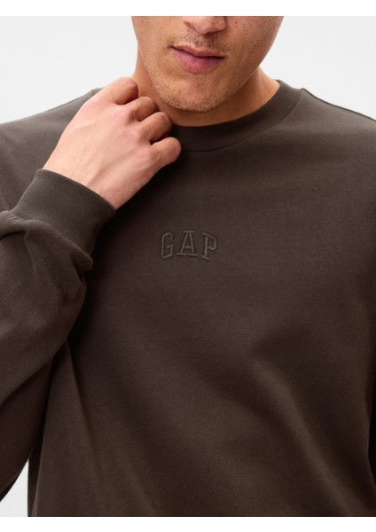 Erkek Kahverengi Gap Logo Heavyweight T-Shirt modelleri
