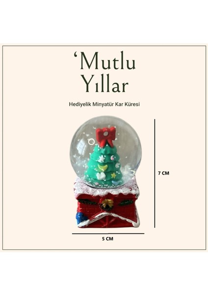 Yeni Yıla Özel Masaüstü Kar Küresi – Büyülü Anların ve Yeni Yıl Neşesinin Simgesi
