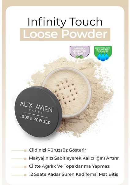 Ipeksi Toz Pudra - Sabitleyici Etki Mat Bitiş - Loose Powder 02 Nude Ivory