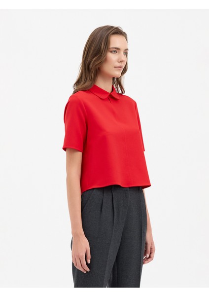 Kadın Gömlek-Kırmızı